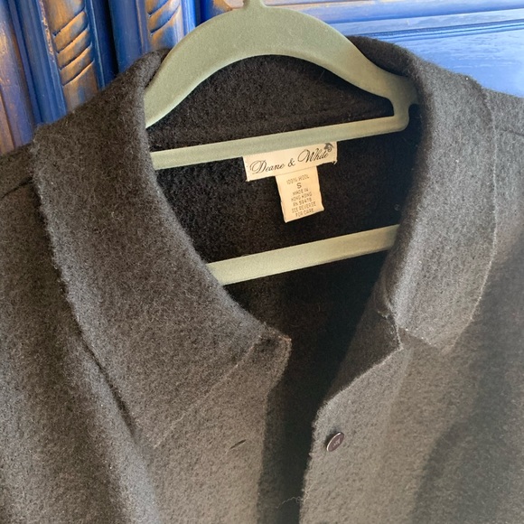 Vintage Deane & White Black Wool Sweater Jacket SM - Picture 2 of 3